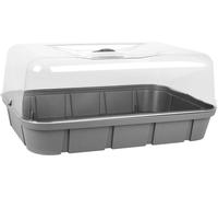 ASFASFq-Mini Serre de Culture 15,7 litres - Taille L - 56 x 38 x 24 cm - Gris Anthracite