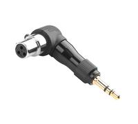 ASFASFq-Mini XLR à angle réglable à 90° vers 1/8 TRS - Connecteur de microphone 3 broches mini XLR femelle vers TRS verrouillable 3,5 mm mâle à angle droit - Adaptateur mini XLR vers cabriolet