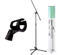 ASFASFq-MIS-0822 BK Perche de Microphone Noir