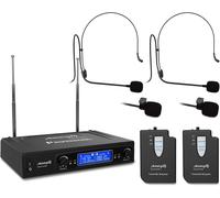 ASFASFq-Missouri 2500 - Système de microphones sans Fil VHF Double-Cravate - Microphones sans Fil Madonna Fréquence-À - Indicateurs du Système RF/AF - Sortie XLR Connecteurs et des Auxiliaires