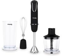ASFASFq-Mixeur Plongeant à main 3 en 1 MIX75 Inox 850W, Hand blender 3 Fonctions, Turbo 5 vitesses, Multifonctions hachoir batteur mixer fouet, mélangeur, moulinet, soupe, Ergonomique