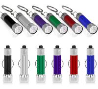 Asfasfq-Mizikuu 12 Pcs Mini Lampe Torche Portable, Lampe De Poche Enfant Durable Usages Multiples Petite Lampe Poche Avec Porte-Clés Led L'éclairage Quotidien Pannes Courant Urgences Alpinisme Campin