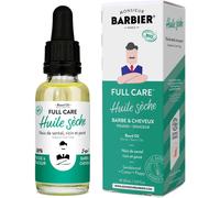 Asfasfq-Monsieur Barbier : Huile Sèche Barbe Et Visage Full Care - Huile Barbe Ricin, Santal Et Pavot - 100% Naturelle Pour Une Pousse Rapide Et Une Barbe Douce, Parfum Frais Et Léger - Made In Franc