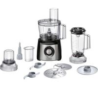 ASFASFq-MultiTalent 3 MCM3501M ¿ Robot de cuisine polyvalent avec plus de 50 fonctions ¿ 800 W ¿ Capacité de 2,3 L ¿ Couleur : Noir/Inox brossé