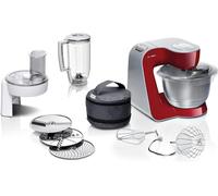 ASFASFq-MUM58720 Robot pâtissier, Acier inoxydable, 1000 W, 3,9 litres, Acier inoxydable et plastique, 7 vitesses, Gris/ Rouge