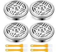 ASFASFq-Muyohix Support Bobine Moustique, 4 Pièces Porte Spirale Anti Moustique, Acier Inoxydable Boîte à Spirales Anti-Moustiques pour Maison, Jardin, Camping, Les Voyages