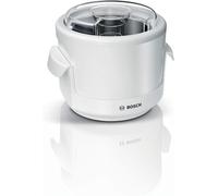 ASFASFq-MUZS2EB, 550 ml, crème glacée faite maison, sorbet et yogourt glacé, blanc, couvercle anti-éclaboussures avec ouverture de remplissage, convient pour robot de cuisine Bosch MUM série 2