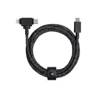 Asfasfq-Native Union Duo De Câbles Pour Ceinture - Câble De Charge Universel Tressé Ultra-Robuste De 1.5m - Matériaux Recyclés - Connecteurs Certifiés Mfi 2-En-1 Pour Appareils Lightning Et Type-C (C