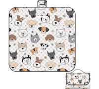 ASFASFq-Natte De Plage ¿ Grande Couverture 150x200 Cm ¿ Nappe Pique Nique Imperméable ¿ Lavable, Légère, avec Poignée Picnic Blanket, pour Extérieur, Camping, Parc, Randonnée, Voyage