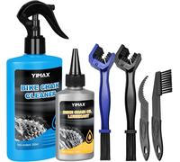 Asfasfq-Nettoyant Pour Chaîne De Vélo, Kit De Nettoyage Pour Vélos Avec 100 Ml Huile Pour Chaîne De Vélo Et 300 Ml Spray De Nettoyage, Kit Nettoyant Lubrifiant Pour Chaîne Avec Brosses