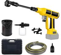 ASFASFq-Nettoyeur haute pression sans fil, 610 psi, 380 W, compatible avec batterie Dewalt 20 V, avec buse de pulvérisation multifonction 6 en 1, 4 niveaux de nettoyage, tuyau de 5 m (batterie non in