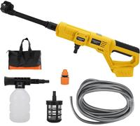 ASFASFq-Nettoyeur Haute Pression sans Fil Compatible avec Batterie Dewalt 20V, Pulvérisateur de Mousse, 6-en-1 Multi-Usage Buse pour Le Nettoyage et Arrosage (sans Batterie)