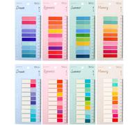 Asfasfq-Newplenty 1600pièces Marque Page Adhésif,Feuillets Autocollants Transparents,Marqueurs Adhésifs,Onglets D'index Avec Règle,Réutilisable Étanche Notes Autocollantes Pour Bureaux Et Scolaire