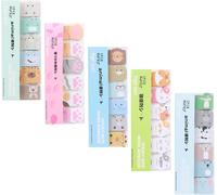 ASFASFq-Notes Autocollantes Animaux, 5 Blocs (570 pièces) Marque-Pages Adhésifs Formes de Chats et Forêt, Sticky Notes Mignonne, Fournitures Kawaii pour École, Bureau, Enfants