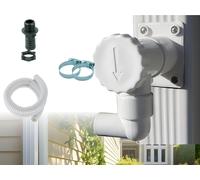 Asfasfq-Nouveau - Collecteur D'eau De Pluie - Kit Complet - Fabrication Francaise - Conduits Rectangulaires 60x80 Mm - Blanc