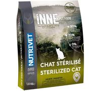 Asfasfq-Nutrivet - Inne Chat - Croquettes Sans Céréales - Chat Stérilisé Ou En Surpoids - Poulet - 80% D'ingrédients D'origine Animale - 1,5 Kg