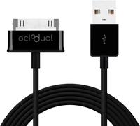 Asfasfq-Ociodual Usb Data Cable Chargeur Câble De Données Data Sync Noir Compatible Avec Samsung Galaxy Tab 2 10.1 P5110 & 7.1 Charger