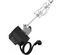 ASFASFq-only fire Kit de Rôtisserie Tournebroche en Acier Inoxydable pour Barbecue à Gaz Weber Spirit I/II 200/300 Series, avec Electrique Moteur 220-240V et 2 Pince à Viande