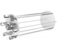 ASFASFq-Onlyfire Le Système de Brochettes Rotatifs Résistant s'adapte à Tout Gril de Rôtisserie Tournebroche pour Barbecue, Acier Inoxydable, avec 6 Brochettes 41cm Longues, Ø16cm