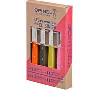Asfasfq-Opinel - Coffret Les Essentiels Fifties - Coffret Cuisine Couteau D¿Office, Couteau Cranté, Couteau À Légumes, Couteau Eplucheur - Inox & Charme - Mandarine, Poivre, Tilleul & Rose