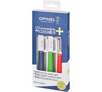 Asfasfq-Opinel - Coffret Trio Les Essentiels +, 1 Couteau Cranté, 1 Couteau D¿Office, 1 Eplucheur - Lame Acier Inox - Manche Polymère Robuste - Passe Au Lave-Vaisselle