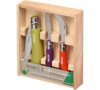 ASFASFq-Opinel - Kit de Jardinage - 3 Outils de Poche, 1 Couteau de Jardin, 1 Serpette-Greffoir N°08 et 1 Scie Fermante N°12 - Lame Acier Inox, Manche Bois de Hêtre