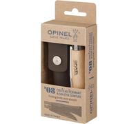 Asfasfq-Opinel - N°08 Inox Et Étui Alpine - Couteau Pliant De Poche Bois - Couteau De Poche Lame Yatagan En Acier Inoxydable - Inox 8,5 Cm Et Manche En Bois De Hêtre