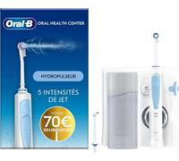 Asfasfq-Oral-B Oral Health Center Hydropulseur Dentaire, Jet Dentaire, 1 Canule Oxyjet, 1 Canule Water Jet, 4 Jets D'eau Et 5 Pressions, Nettoyeur Interdentaire Et Plaque Dentaire, Rechargeable
