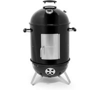 ASFASFq-Oskar M fumoir 3 en 1, fumoir, barbecue et brasero pour fumage à chaud et froid, en émail noir, grille 44cm, 61X54X112cm
