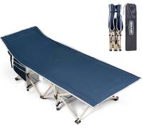 Asfasfq-Overmont Lit De Camping Pliable - Lit De Tente Avec Sac De Transport, Lit De Voyage Portable En Toile Oxford À Double Couche, Léger, Pour La Maison, La Sieste Au Bureau Jardin La Plage - Bleu
