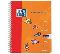 Asfasfq-Oxford Cahier De Textes 17x22cm Grands Carreaux Seyès 148 Pages Reliure Intégrale Couverture Carte Coloris Assortis