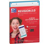 Asfasfq-Oxford Revision 2.0 Lot De 50 Fiches Bristol Format A5 (14, 8 X 21cm) Petits Carreaux Recto/Verso - Cadre Couleurs Assorties