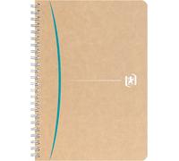 Asfasfq-Oxford Touareg Cahier A5 Petits Carreaux 5mm 180 Pages Papier Recyclé Reliure Spirale Couverture Kraft Couleur Aléatoire