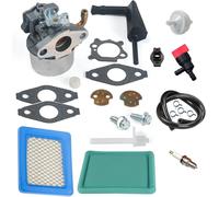 ASFASFq-OxoxO Kit de carburateur - Filtre à air - Filtre à carburant - Bougie d'allumage compatible avec les pièces de tondeuse à gazon Briggs and Stratton 798653 697354 790290 791077 698860