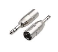 ASFASFq-Pack de 2 Adaptateur XLR Jack, Adaptateur 6,35 mm vers XLR Mâle - Mâle vers Mâle