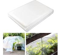 ASFASFq-PALUDO 2 x 10M Bâche Protection Serre en Polyéthylène, Extra Épais Film Bâche en Plastique Transparent, Résistant Couverture de Polytunnel pour Protection Serre de Plante de Jardin (250Mu / 1