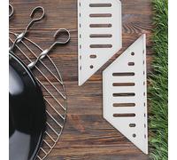 ASFASFq-Paniers à Charbon Barbecue, 2 pièces, HLP: 7,5x38x12 cm, Barquette Cuisson directe & indirecte, Acier, argenté