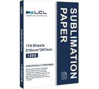 ASFASFq-Papier de Sublimation A4, 210x297 mm, 110 Feuilles, 120 g/m², Compatible avec Les imprimantes à Sublimation EPSON, SAWGRASS, RICOH, Brother