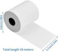 Asfasfq-Papier Thermique Lot De 12 Bobine Papier Thermique 57mm X 50mm X 19m Bobine Carte Bancaire Thermique Rouleaux Pour Terminal Carte Bancaire