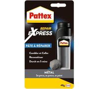 ASFASFq-Pâte à réparer Métal (tube de 48 g) ¿ Pâte epoxy bi-composante avec particules de métal ¿ Colle à base de résine époxy pour coller et réparer les métaux