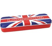 Asfasfq-Pencil Cases Étui À Crayons Souvenir En Étain Motif Union Jack Et London