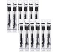 Asfasfq-Pentel Lrn5 Recharges Pour Roller Energel Pointe 0,5 Mm Bln105, Bln75, Bl625 Noir - Lot De 12