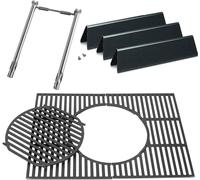ASFASFq-Pièces de rechange pour barbecue Weber Spirit 210 Series avec boutons de brûleur avant, barres de flavorizer de 38,9 cm et tube brûleur en acier inoxydable et grille en fonte Accessoires pour