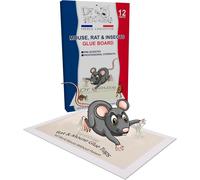 ASFASFq-Piège à Colle pour Souris et Insectes - Paquet de 12 pièges pour Souris - Panneau de Colle - Plateau adhésif pour Attraper Les Insectes, Rats et rongeurs