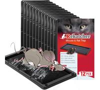 ASFASFq-Piege a Souris 12 Pièces Colle Souris, Tapis De Colle Anti - Souris pour Piège à Souris Plaque Adhésive Imperméable à l'eau, Produit Piege a Rat Efficace, pour Cuisine Chambre Balcon