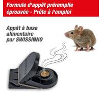 ASFASFq-Piège à Souris SuperCat - Tapette Souris - Efficace + Réutilisable avec Appât au Beurre de Cacahuète - Capture Rapide - Utilisation Intérieure et Extérieure - 4 Pièges + 2 Seringues d'Appât