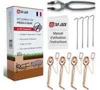 ASFASFq-Pieges A Taupes - Lot de 4 + Pince Installation Facile - Anti-Taupe Professionnel Efficace - Systeme a Putange Resistant - Controle Rapide Et Naturel des Taupes - Lutte Contre Nuisibles - san