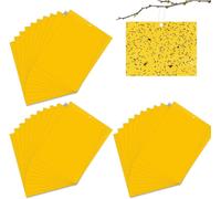 ASFASFq-Pièges Collants Double Face, 30 pièces Attrape-Mouches et Insectes, Efficaces à Utiliser, Adhésifs Capturer Aleurodes, Moustiques, Pucerons Autres, Anti, Idéal pour Plantes (20 x 15cm) (Jaune