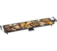 ASFASFq-Plancha électrique, Barbecue electrique XXL avec revêtement anti-adhésif, Gril de table pouvant jusqu'à 8 personnes, Surface de cuisson extra longue, Couleur: noir
