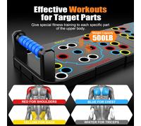 Asfasfq-Planche Professionnelle De Pompes Multifonction, Jusqu¿À 15 Positions Possibles, Pour Fitness, Musculation, Brûler Les Graisses, Muscler Les Bras Et Les Pectoraux, Unisexe